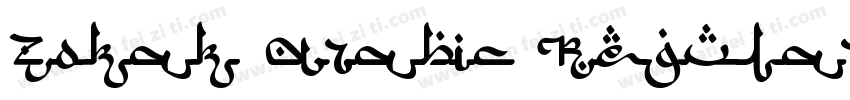 Zokak Arabic Regular字体转换